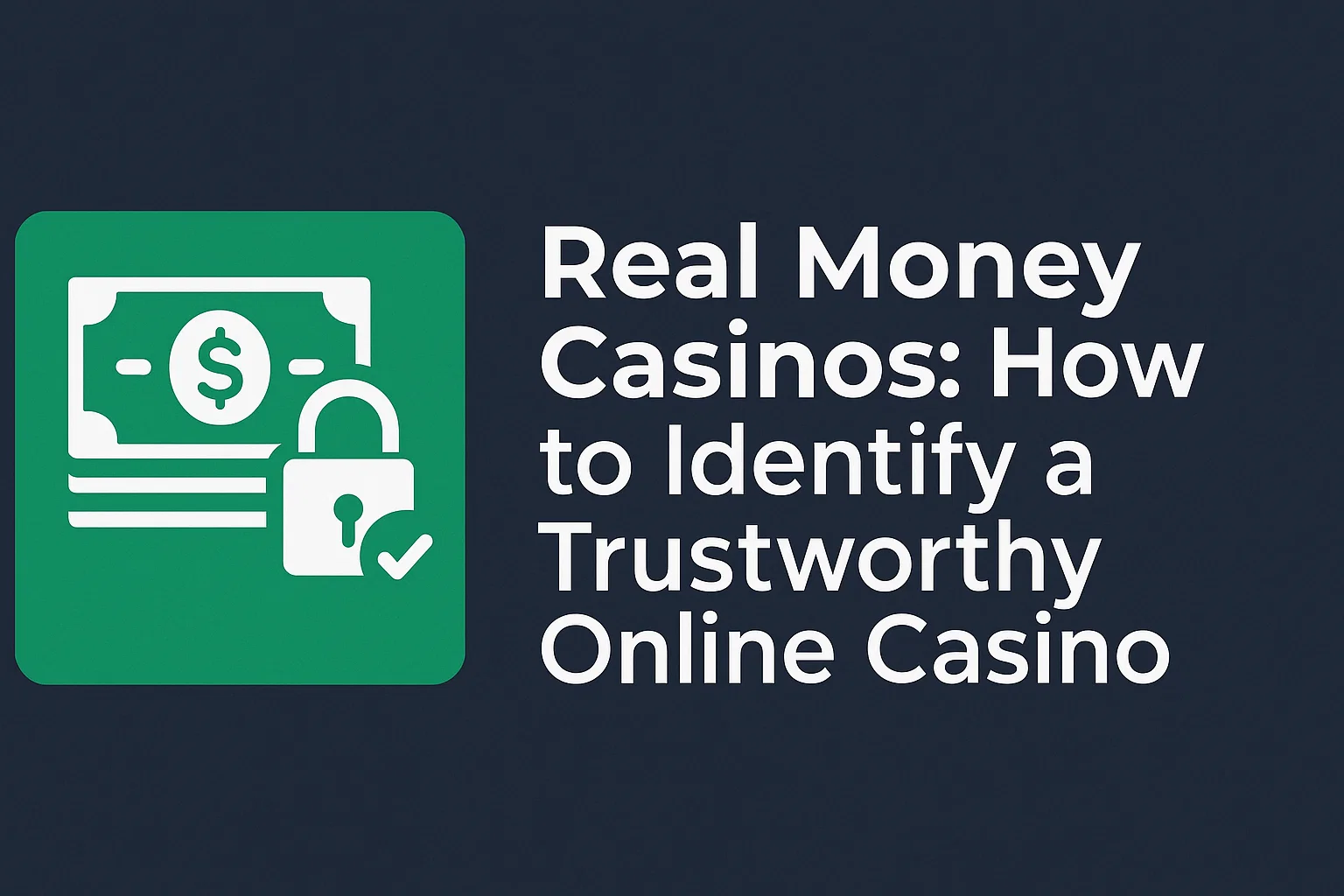 Real Money Casinos: How to Identify a Trustworthy Online Casino