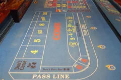 Tapis de craps dans un casino
